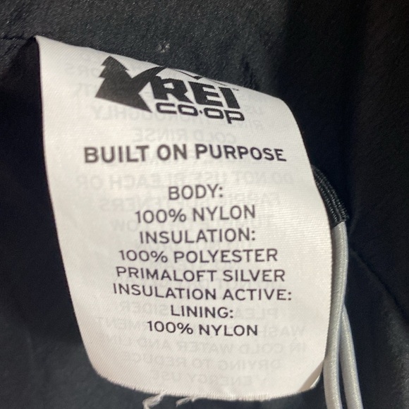 REI Men's Black Full Zip Winter Jacket with Primaloft Insulation Size XXL - Picture 8 of 9